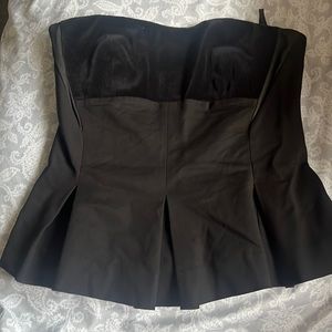 Armani exchange velvet peplum top , black size small